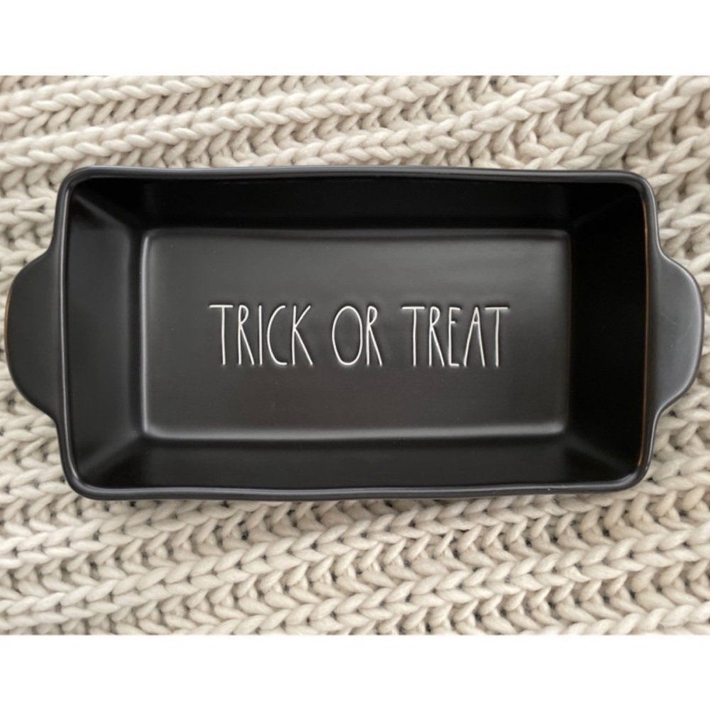 NEW Rae Dunn TRICK OR TREAT Halloween loaf pan